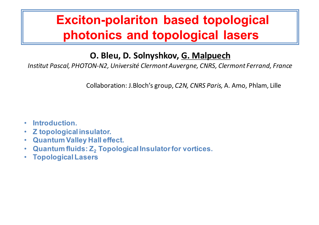 Exciton-Polariton Based Topological Photonics and Topological Lasers