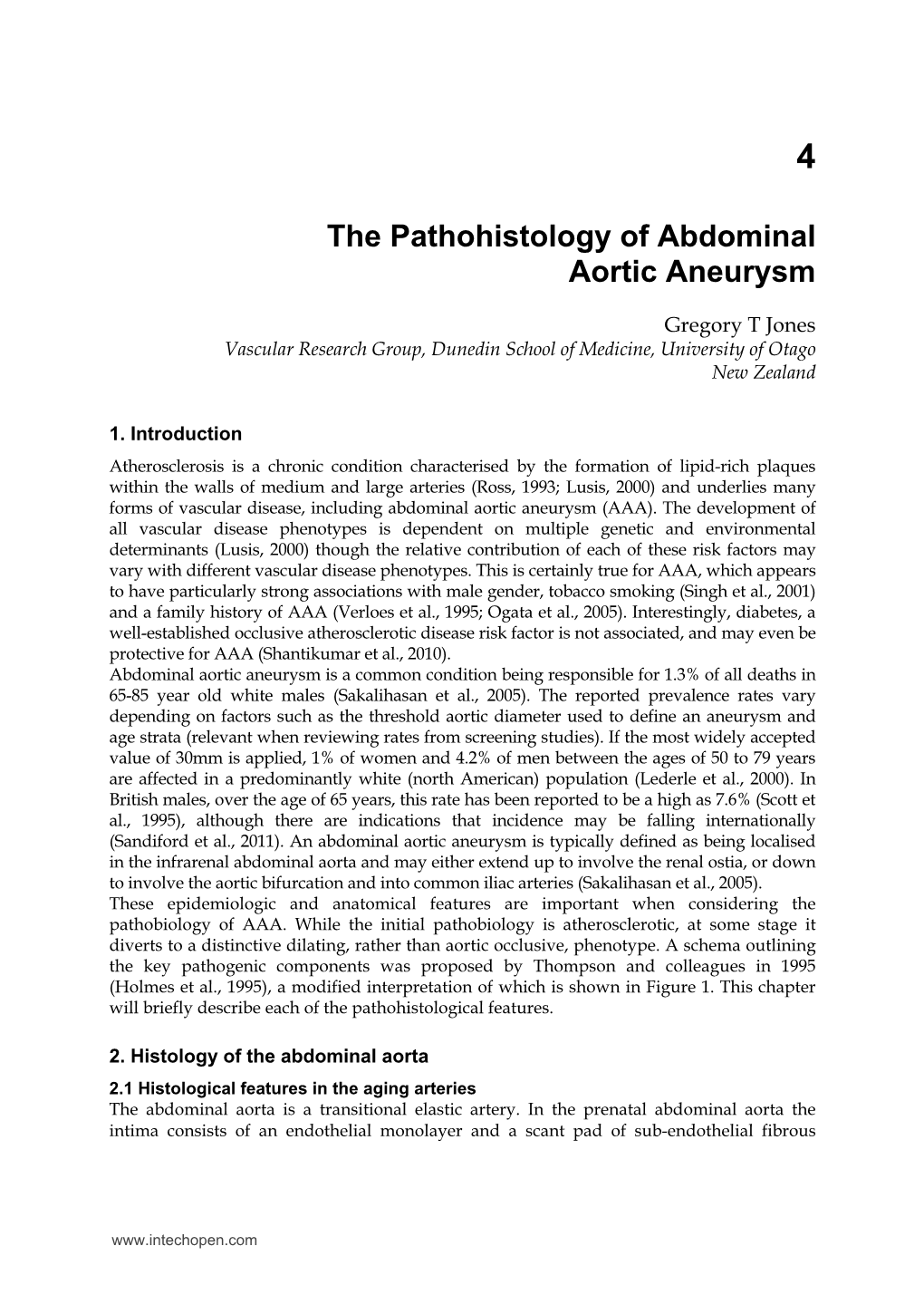 The Pathohistology of Abdominal Aortic Aneurysm