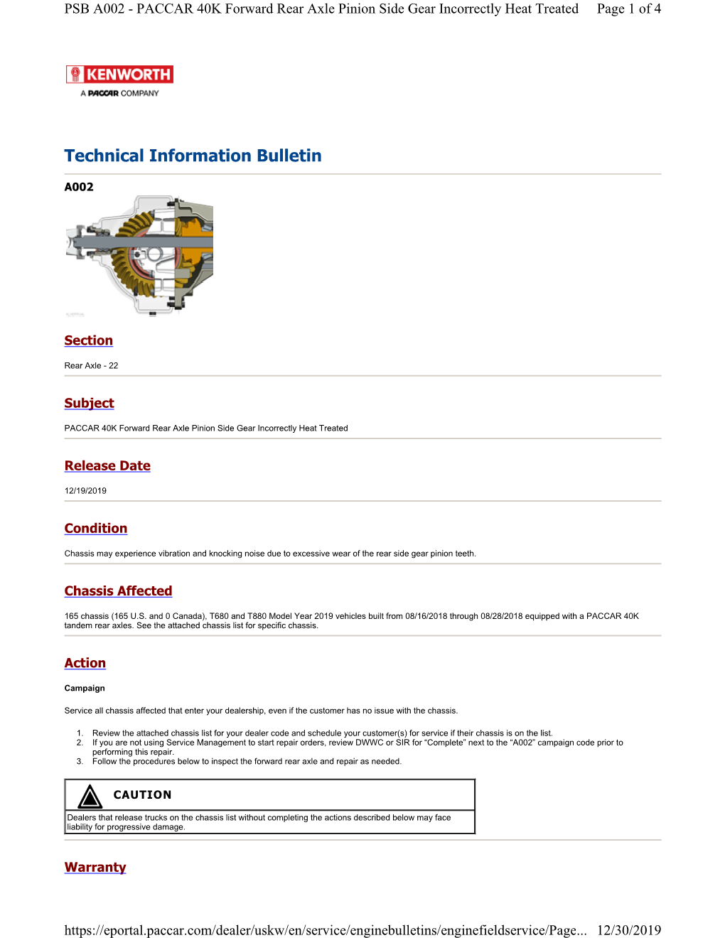 Technical Information Bulletin