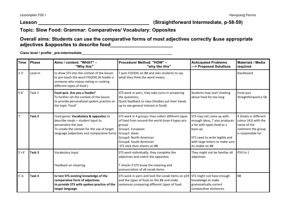 Lesson Plan: 2C in NEF, P s1