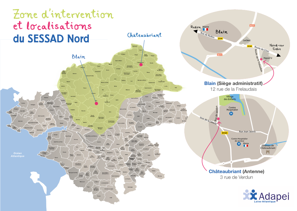 Du SESSAD Nord Leclerc Soulvache D164 Route De L’Isac Nord-Sur