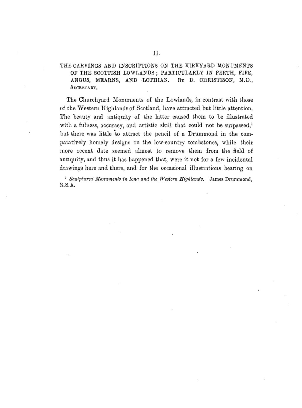 The Carvings and Inscriptions on the Kirkyard Monuments of the Scottish Lowlands ; Particularly in Perth, Fife, Anous, Mearns, and Lothian