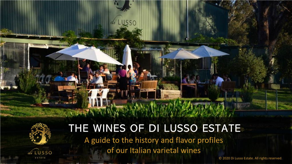 A Guide to the Wines of Di Lusso Estate