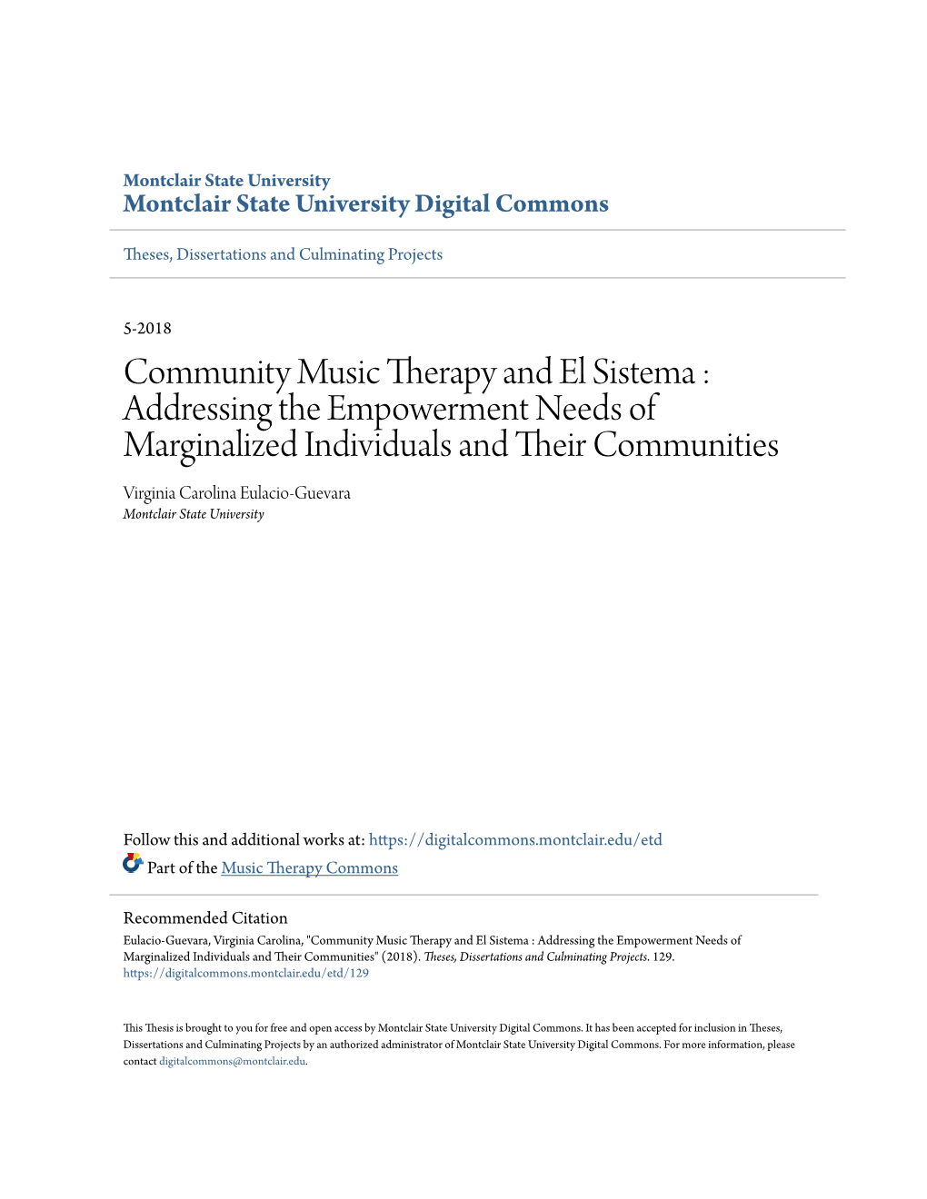 Community Music Therapy and El Sistema