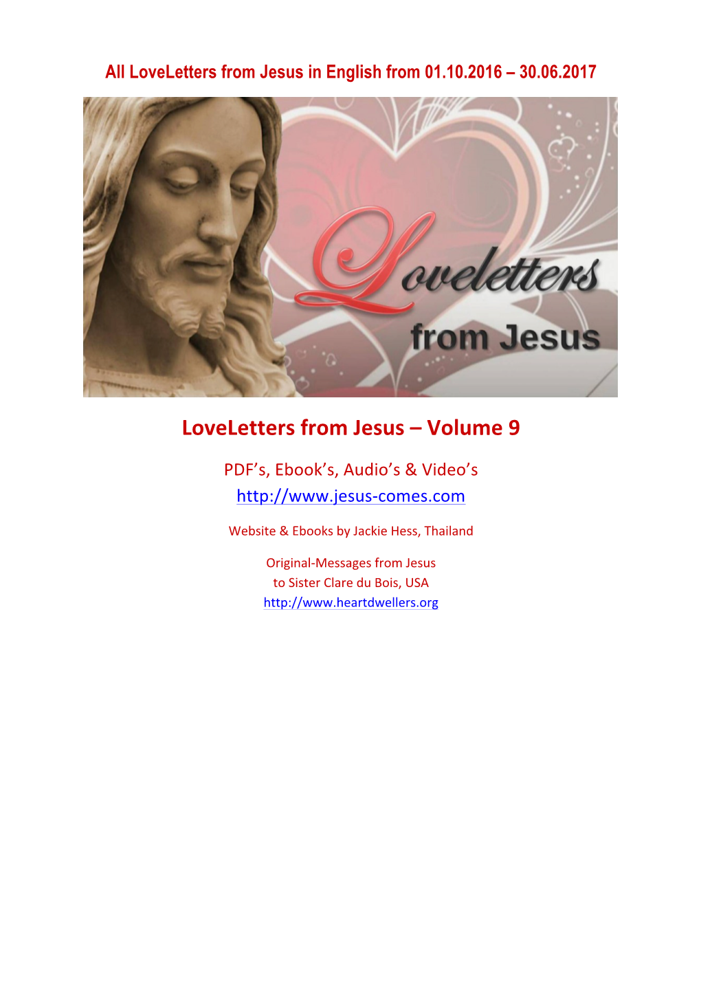 Loveletters from Jesus – Volume 9