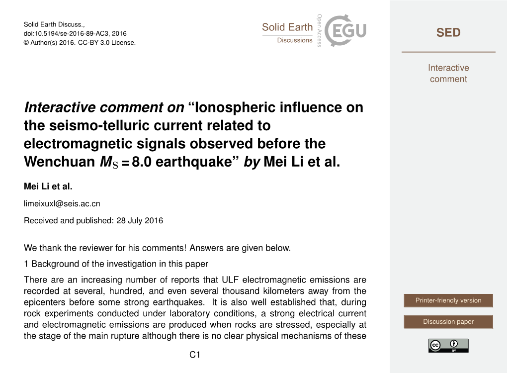 Ionospheric Influence on the Seismo-Telluric Current