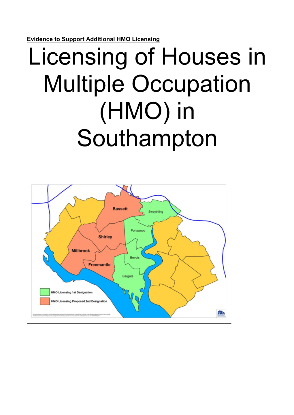 Licensing of Houses in Multiple Occupation (HMO) in Southampton