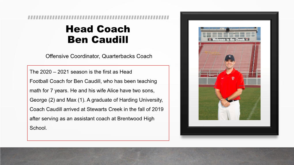 Head Coach Ben Caudill