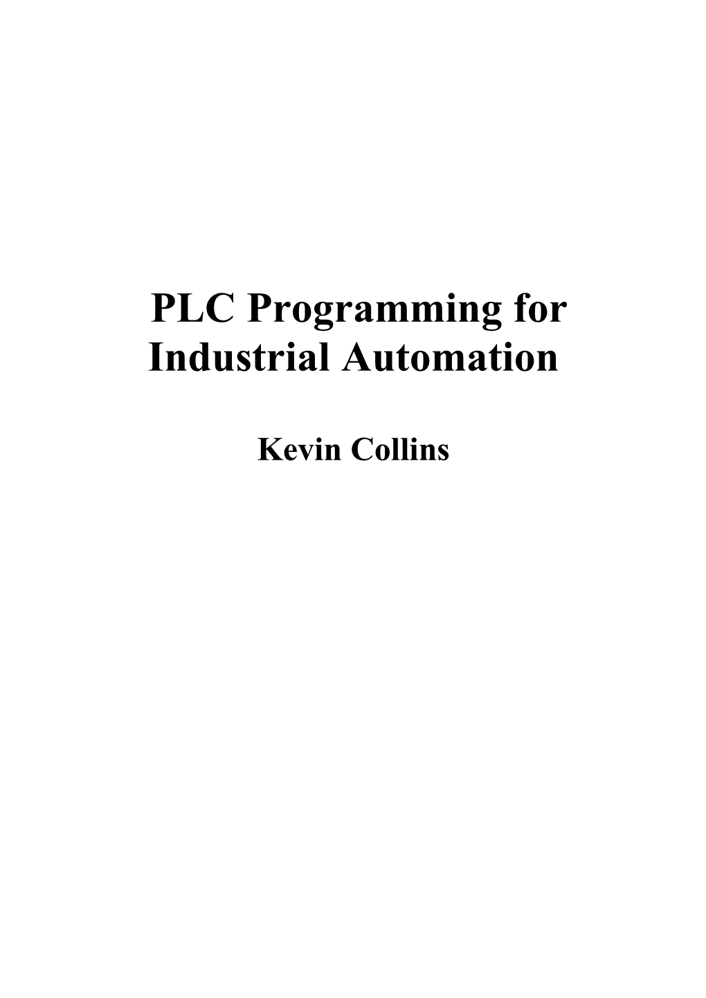 PLC Programming for Industrial Automation