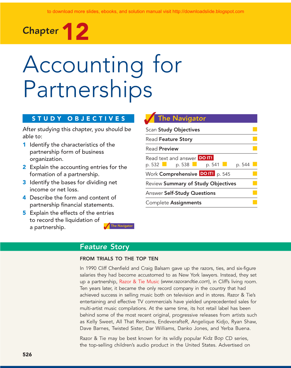 Chapter 12 Accounting for Partnerships