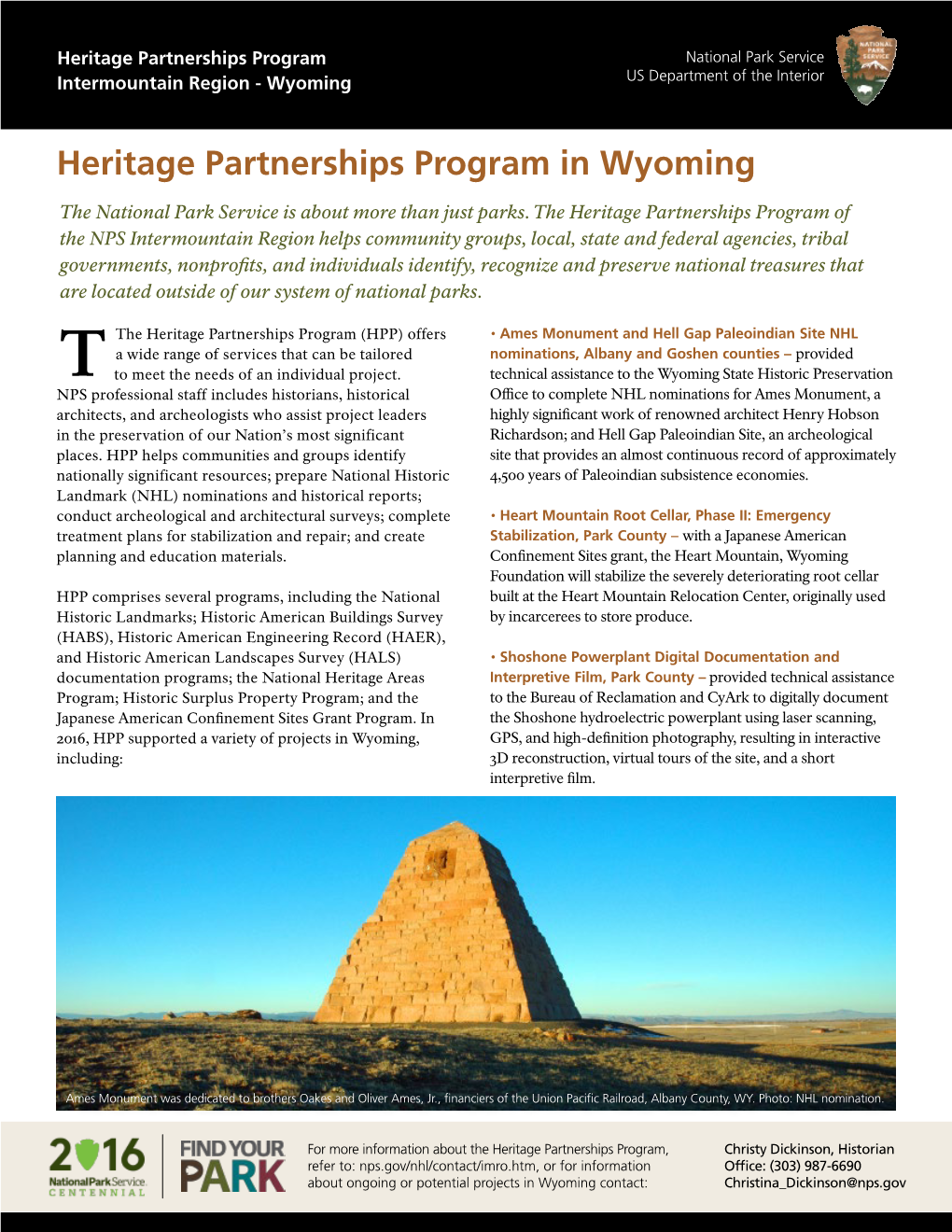 Heritage Partnerships Program in Wyoming
