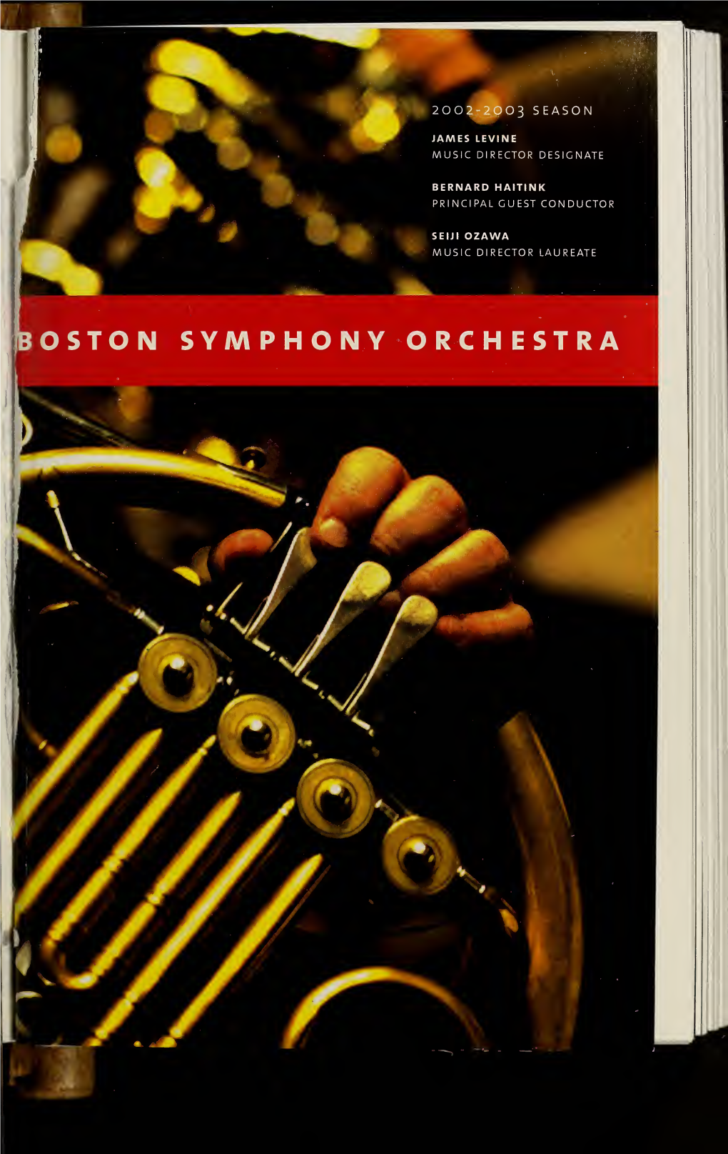 Boston Symphony Orchestra Concert Programs, Season 122, 2002-2003