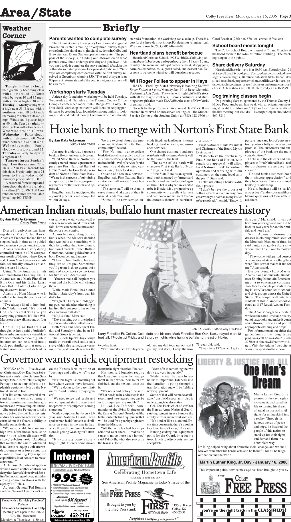 Hoxie Bank to Merge with Norton's First State Bank