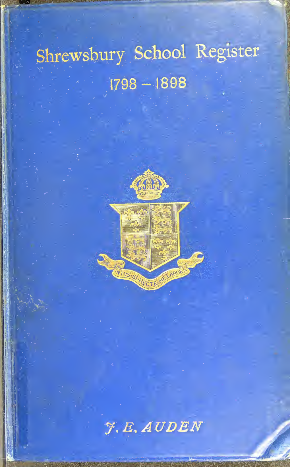 Shrewsbury School Register 1798-1898