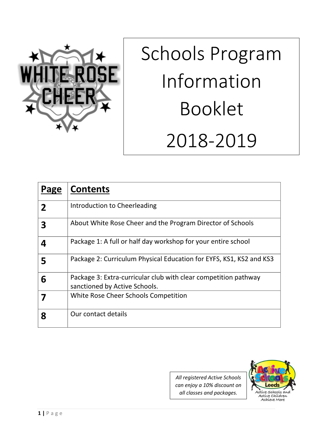 Schools Program Information Booklet 2018-2019