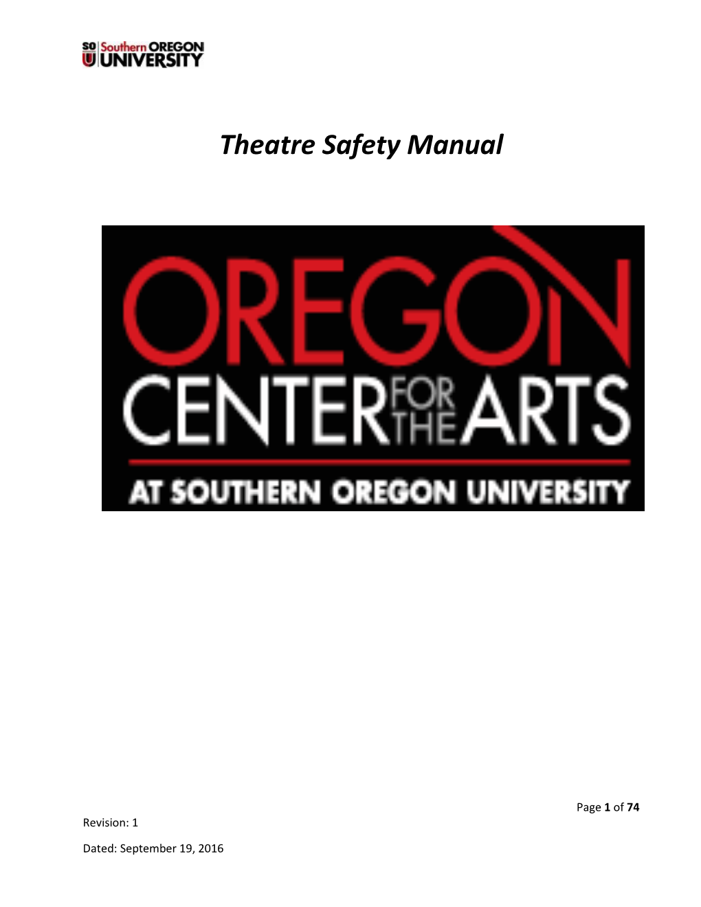 Theatre Safety Manual