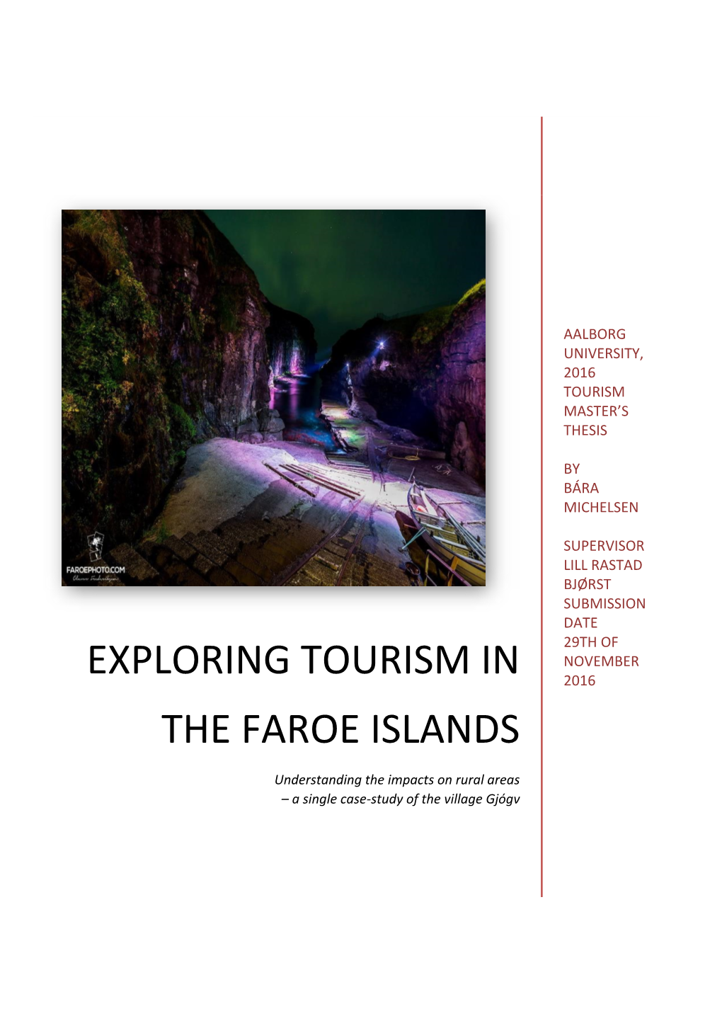 Exploring Tourism in the Faroe Islands