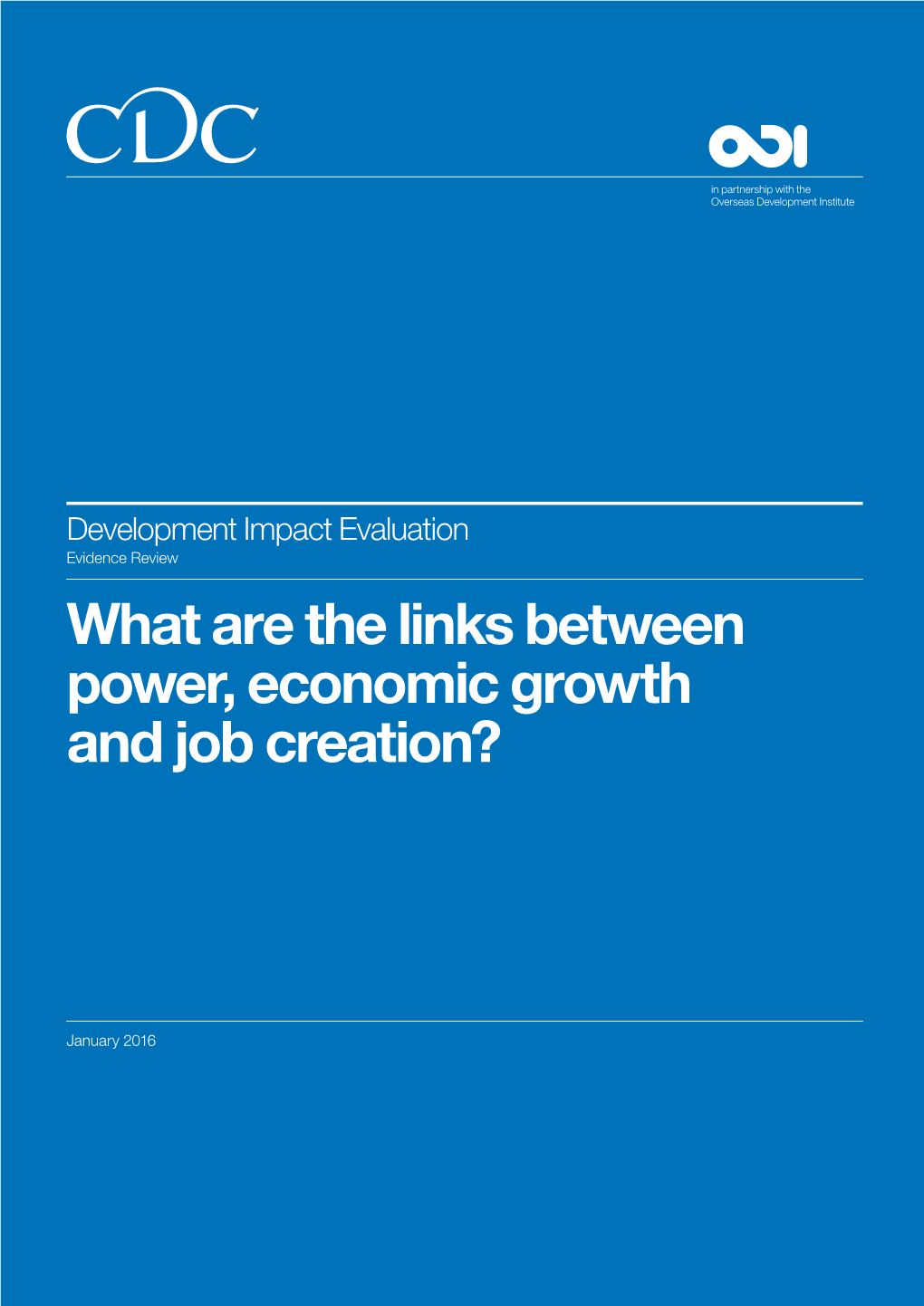 What Are the Links Between Power, Economic Growth and Job Creation?