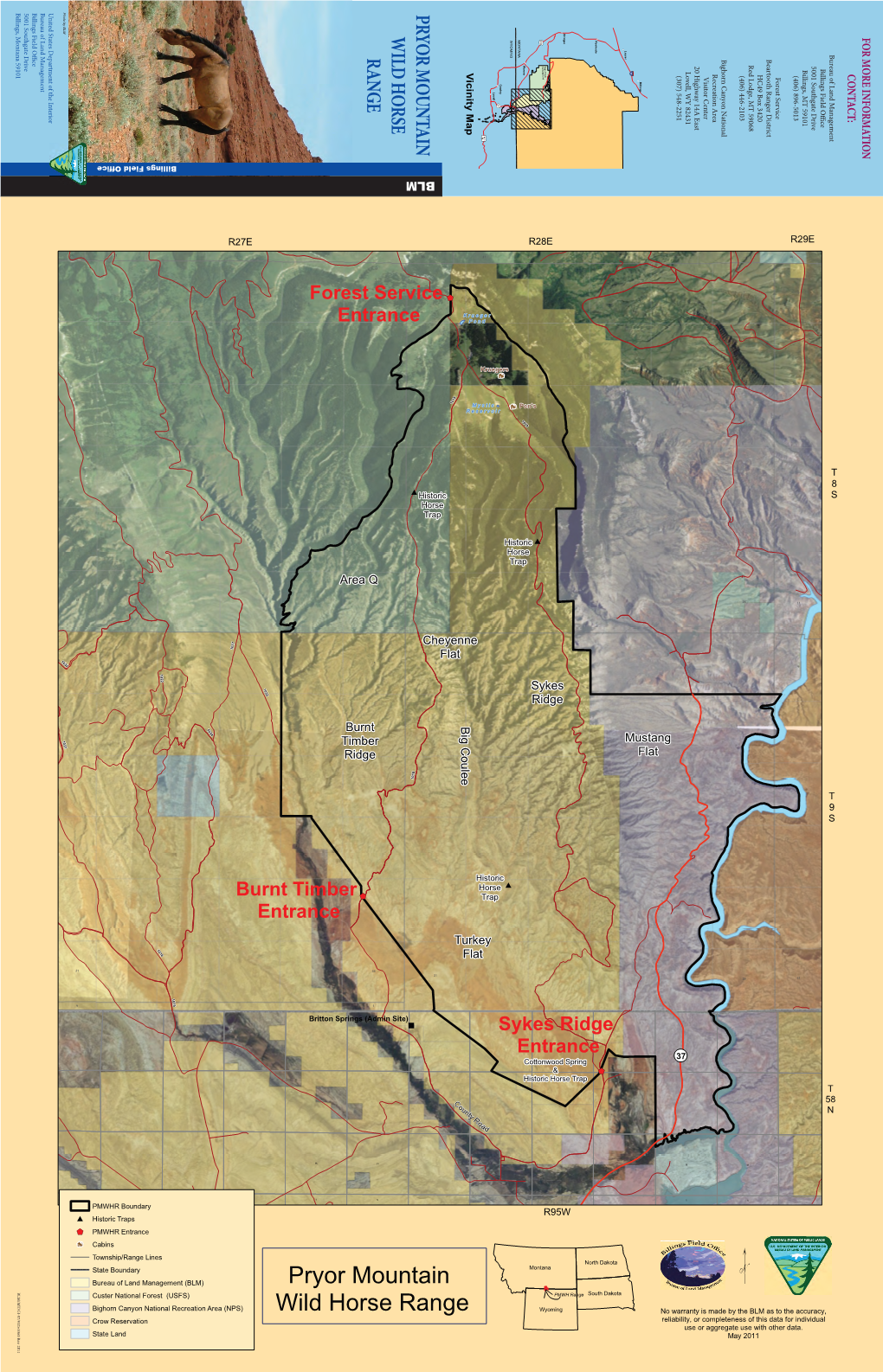 Download a PDF of the Pryor Mountains Wild Horse Range Herd Management Area
