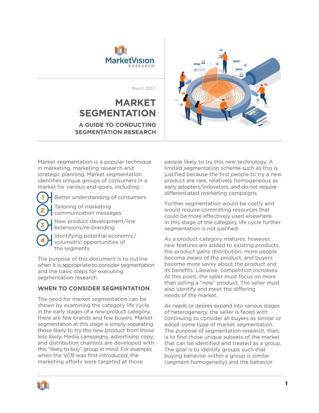 Market Segmentation a Guide to Conducting Segmentation Research