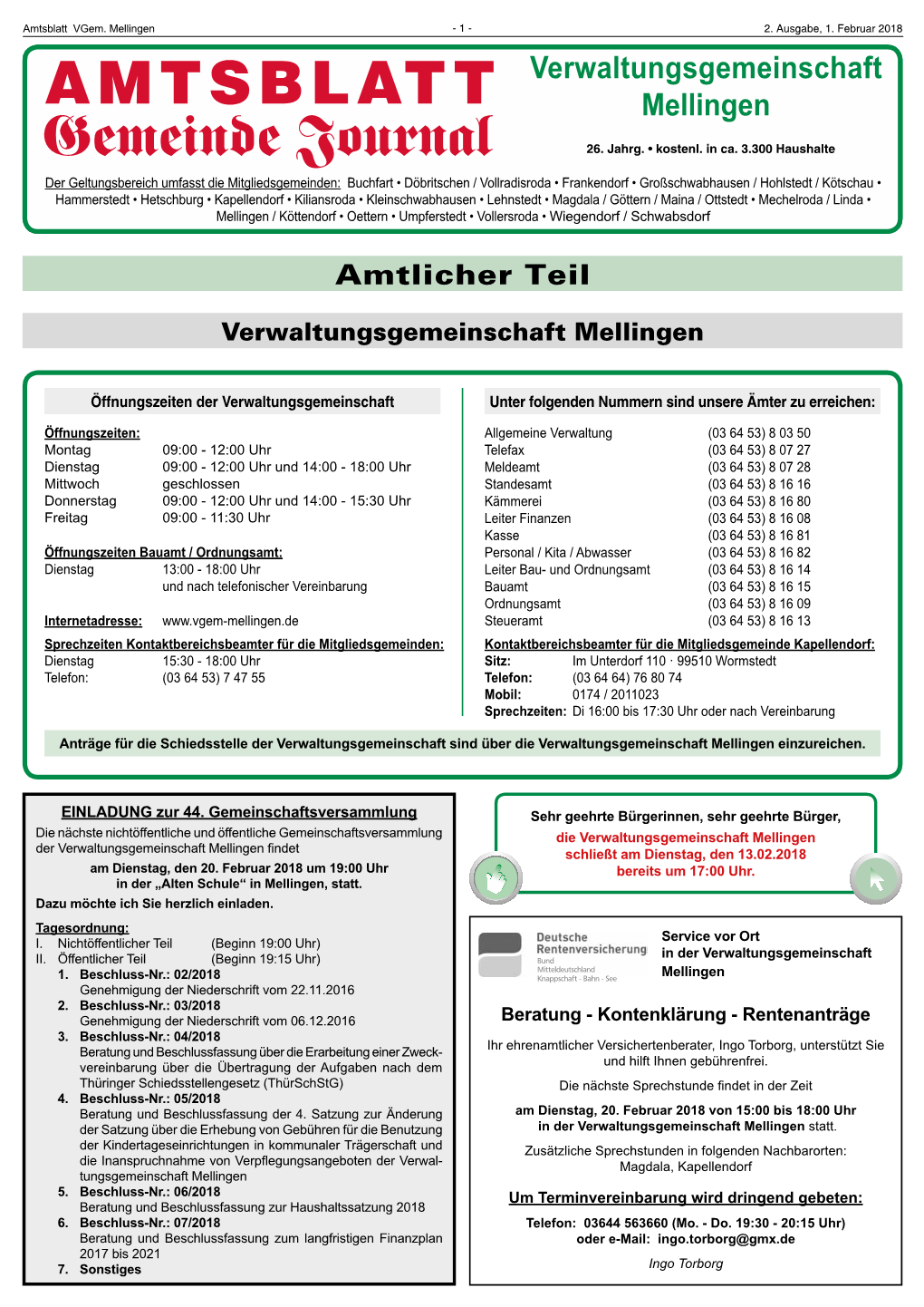 Magdala / Mellingen / Blankenhain  036 458 - 31 014 Bereitschaft Tag Und Nacht Auch Am Wochenende