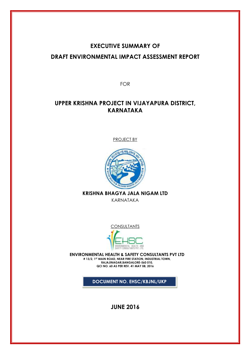 Upper Krishna Project in Vijayapura District, Karnataka