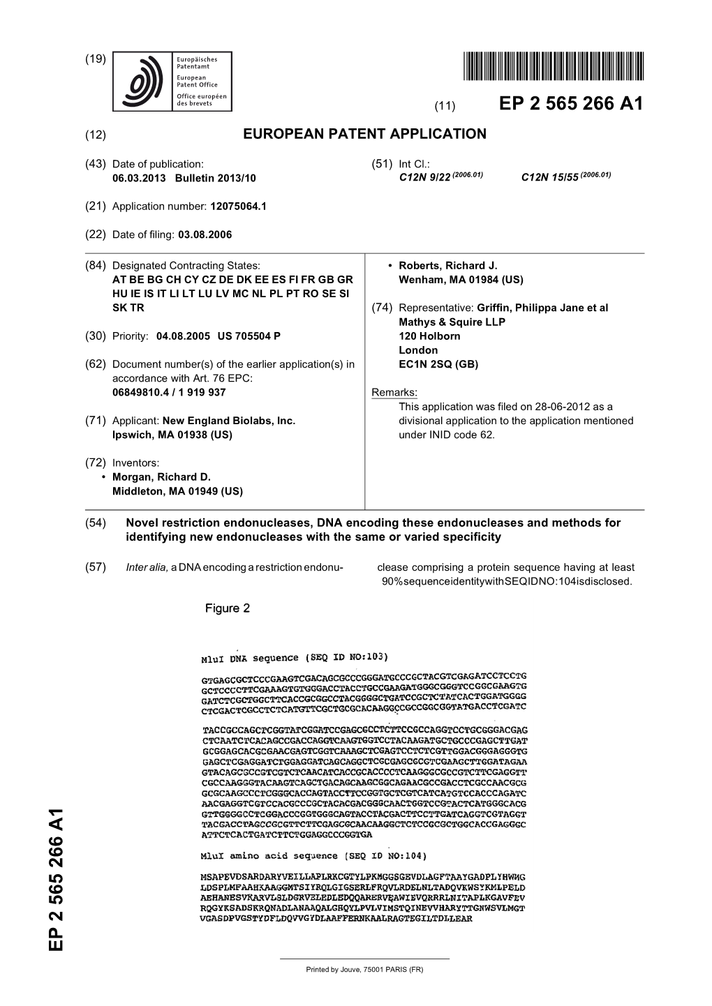 Novel Restriction Endonucleases, DNA Encoding These Endonucleases and Methods for Identifying New Endonucleases with the Same Or Varied Specificity