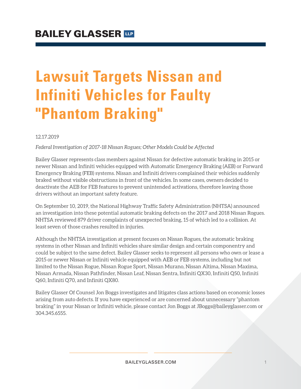 Lawsuit Targets Nissan and Infiniti Vehicles for Faulty 