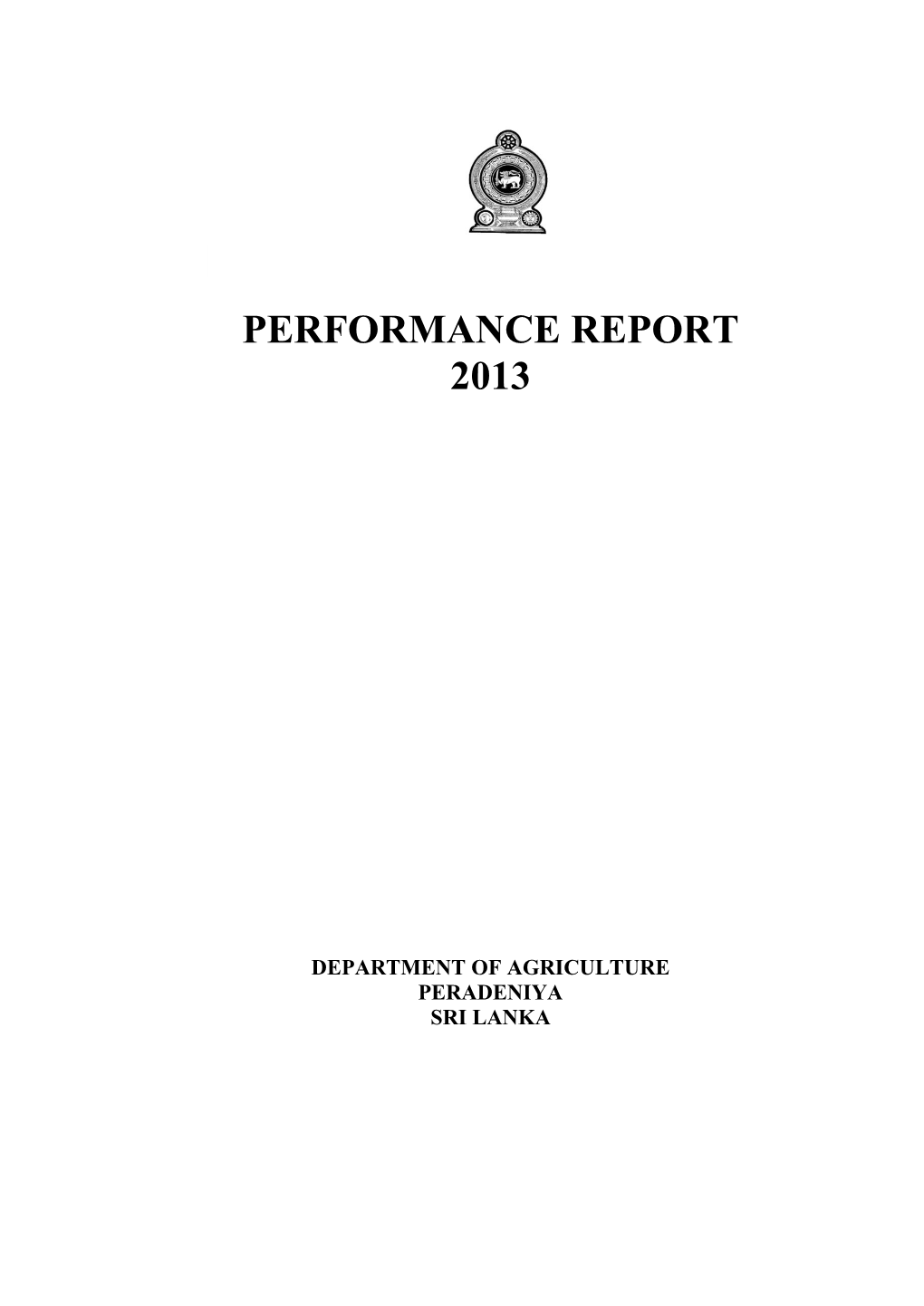 Performance Report 2013