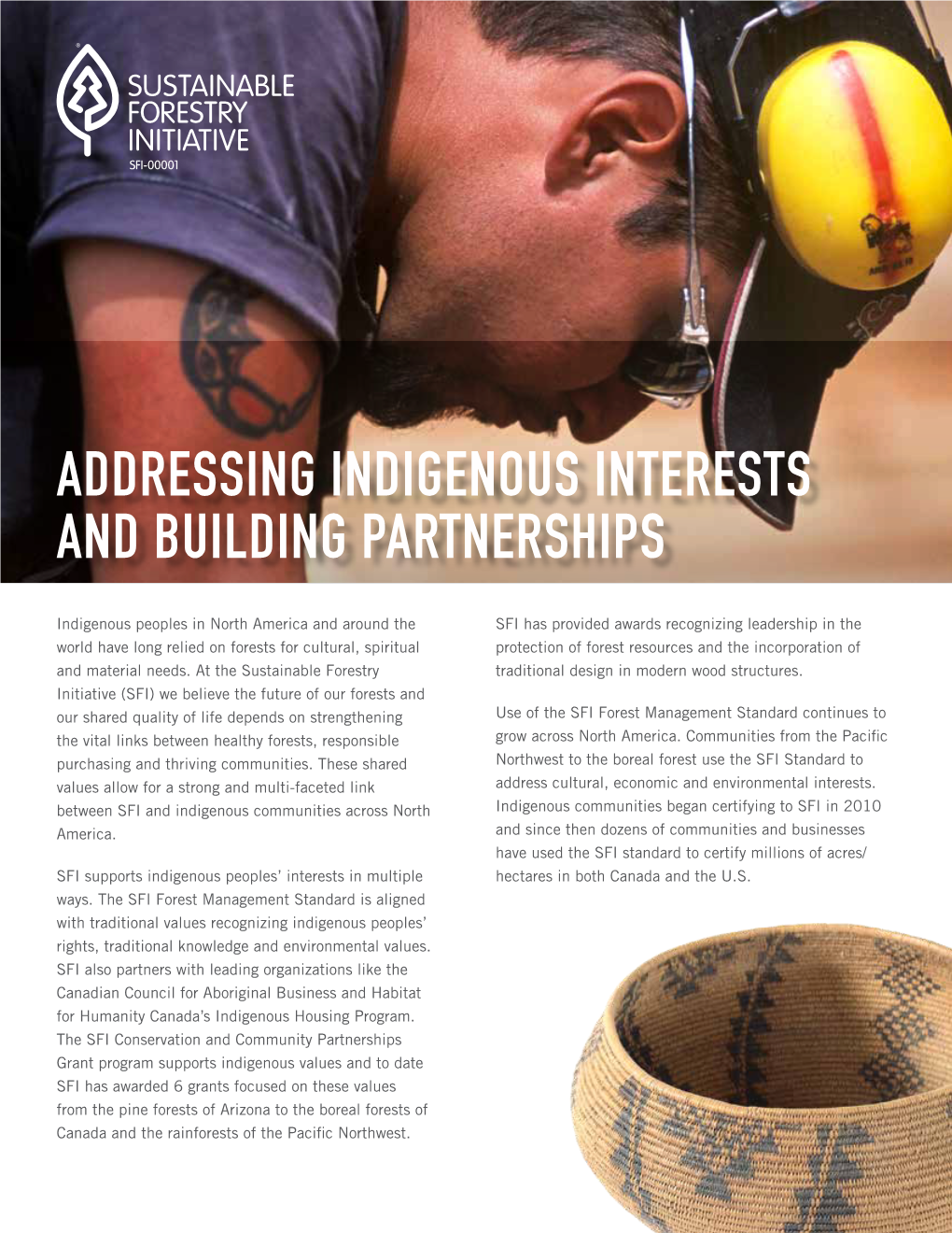 Addressing Indigenous Interests and Building Partnerships