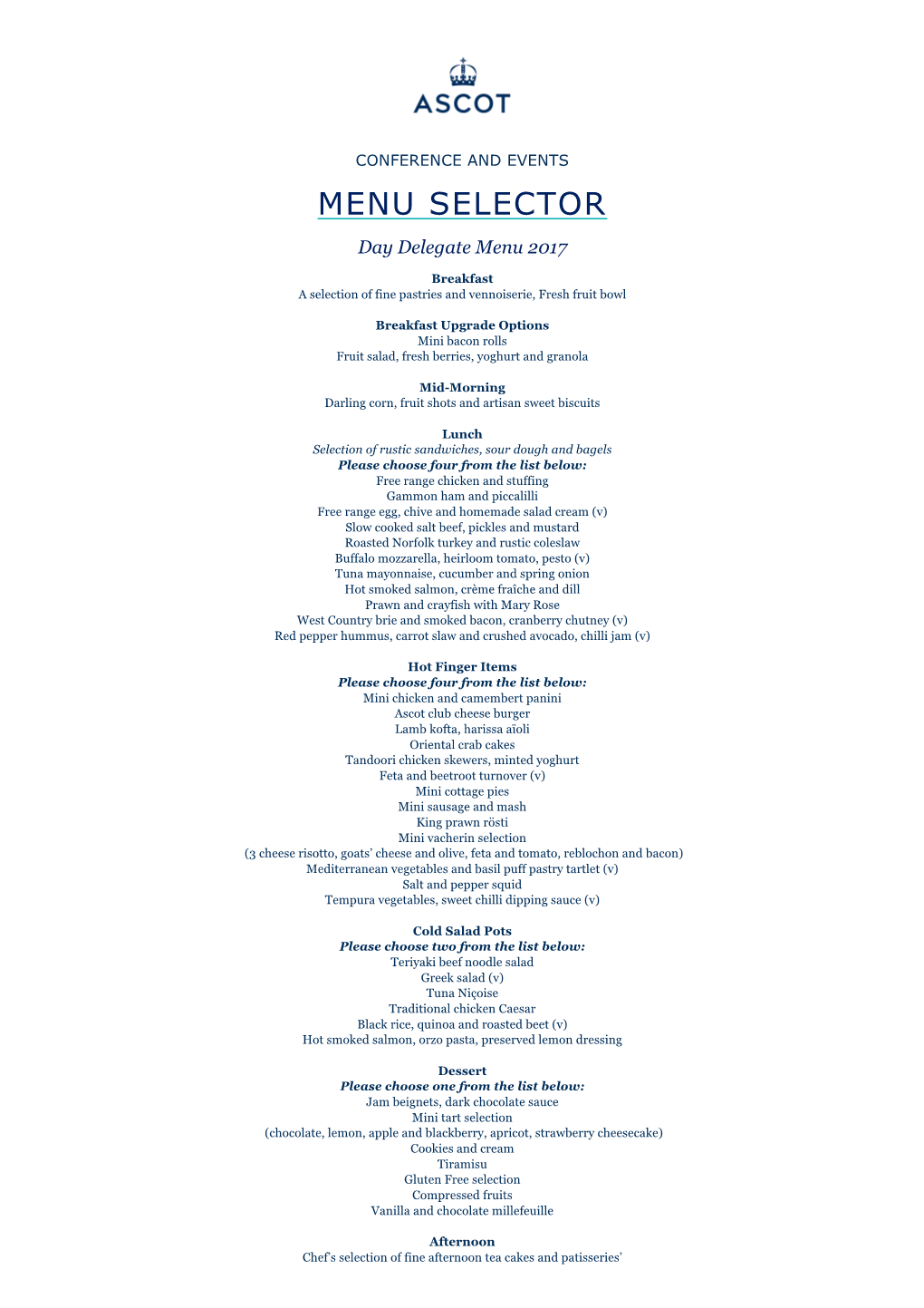 Menu Selector