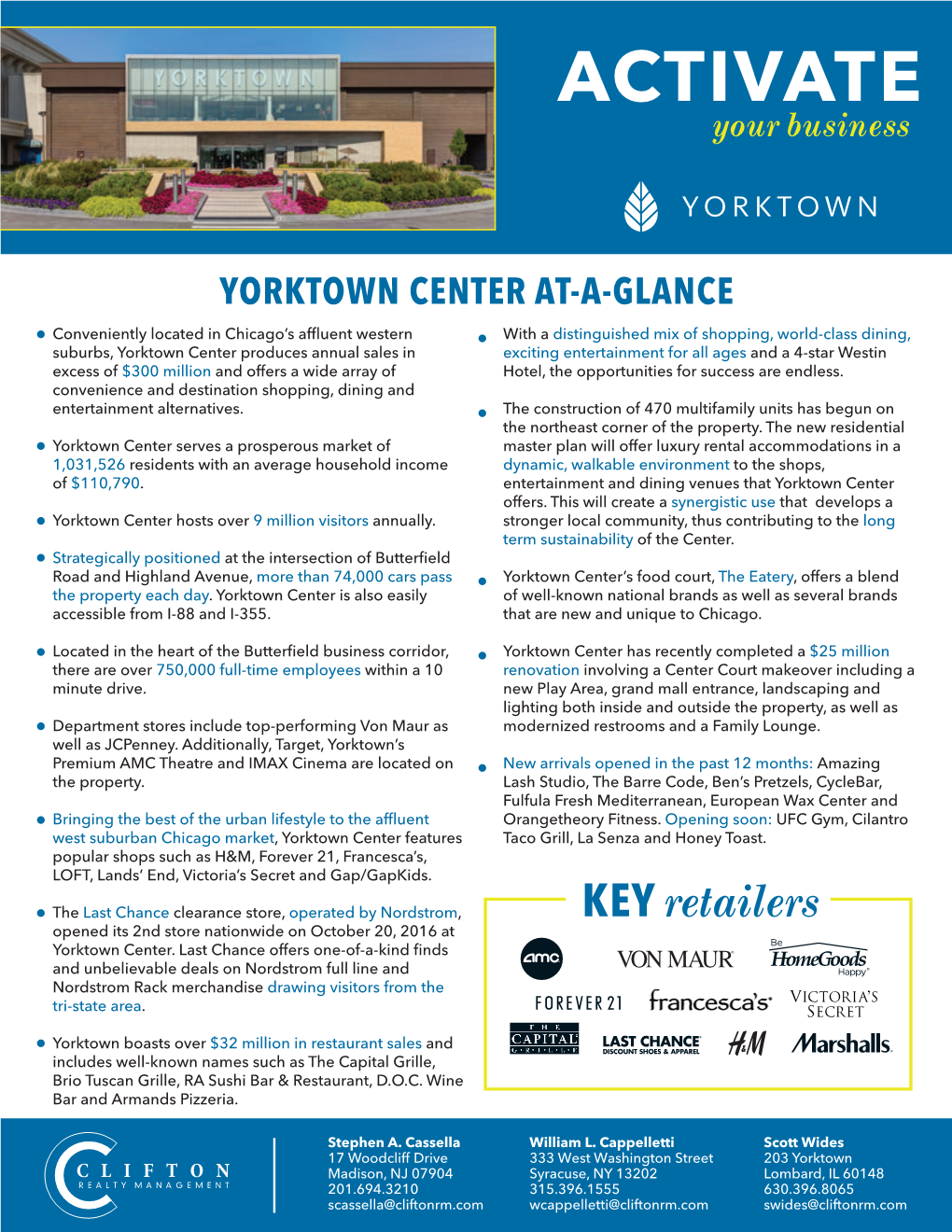 Yorktown Center Leasing