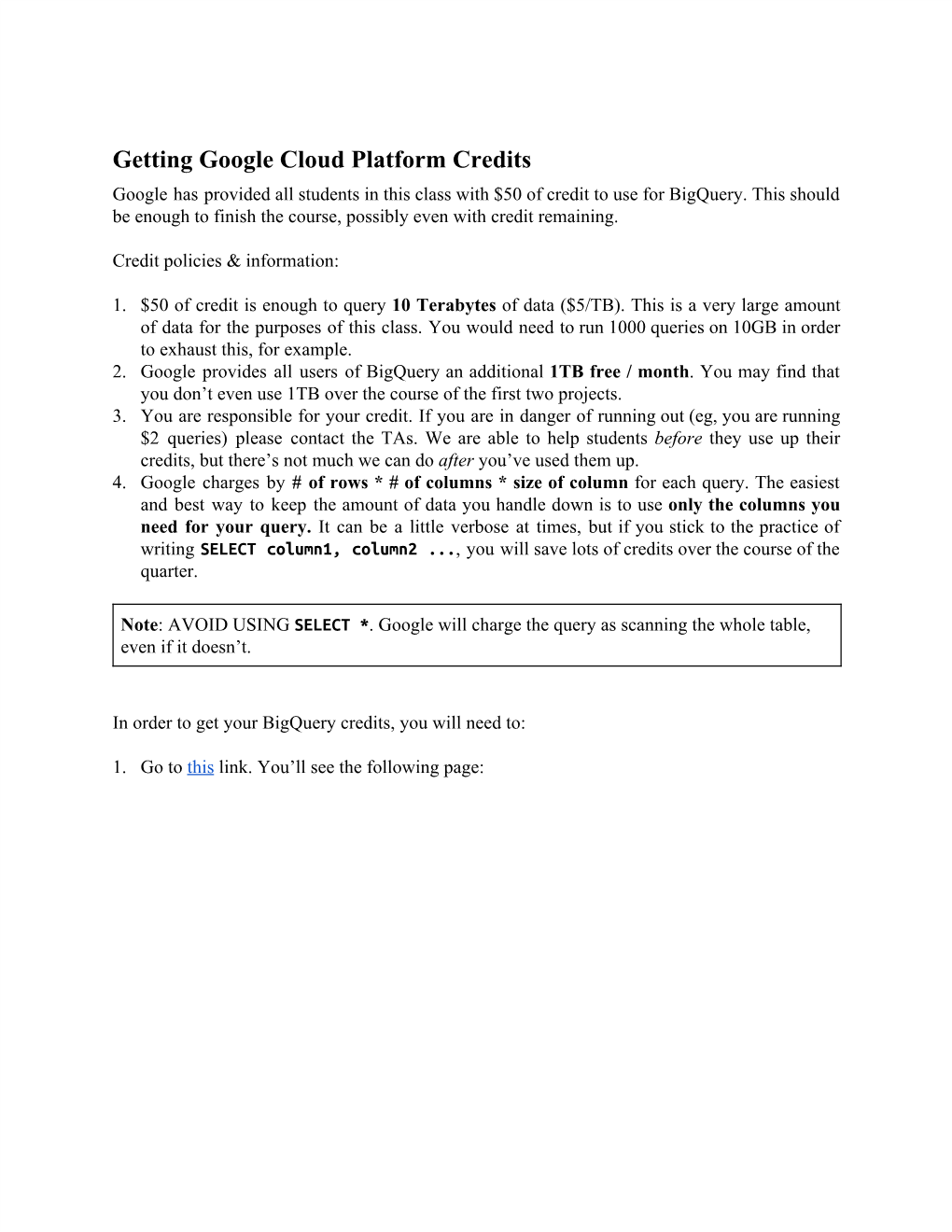 Getting Your Google Cloud Platform Credits