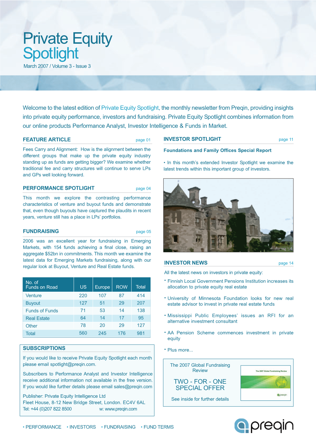 Private Equity Spotlight March 2007 / Volume 3 - Issue 3