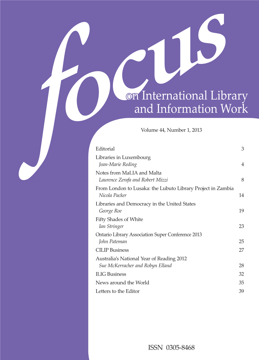 On International Library and Information Work