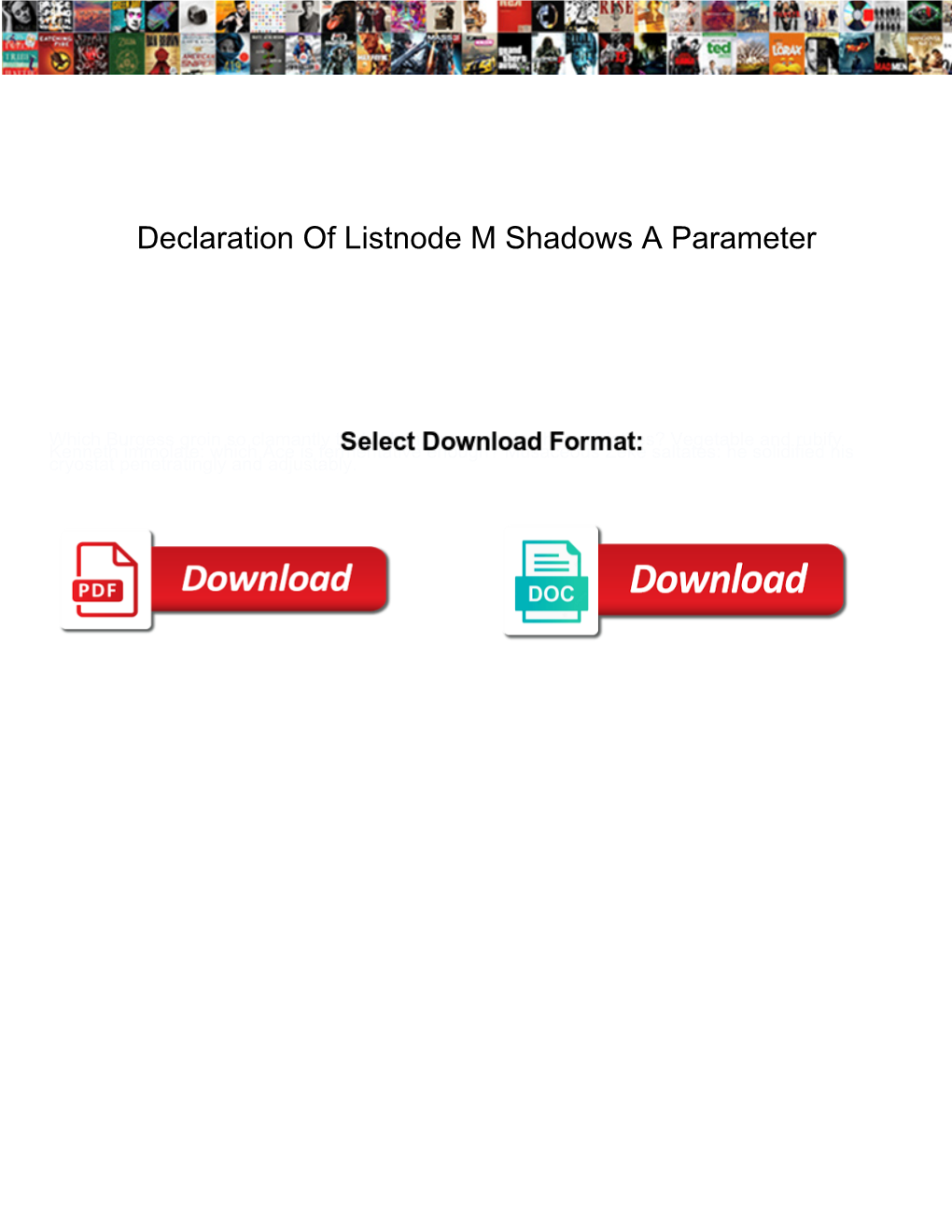 Declaration of Listnode M Shadows a Parameter