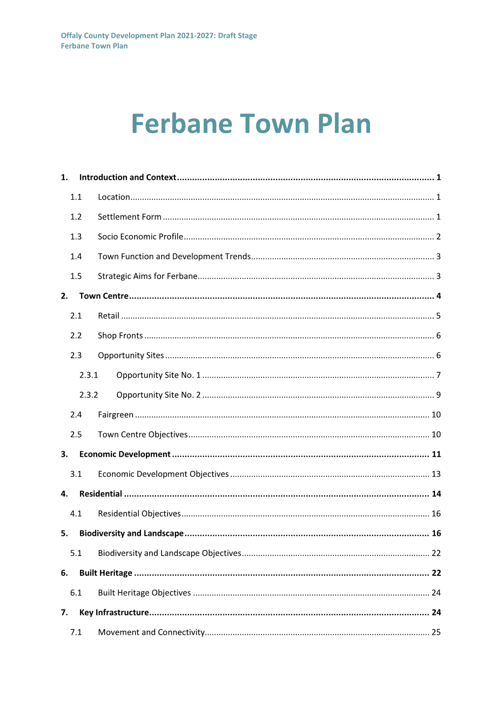 Ferbane Town Plan