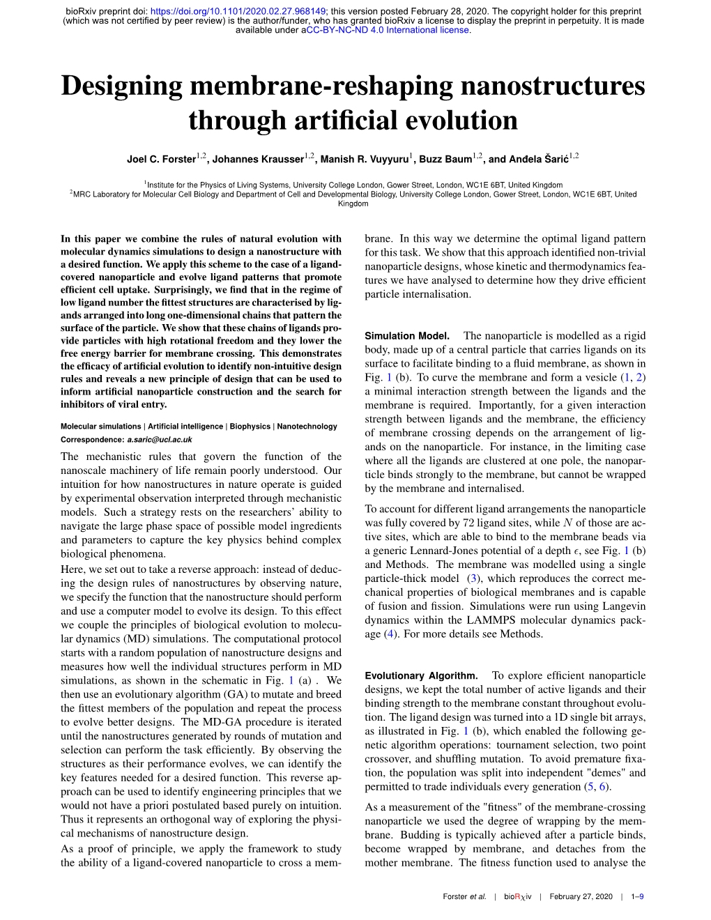 Designing Membrane-Reshaping Nanostructures Through Artificial