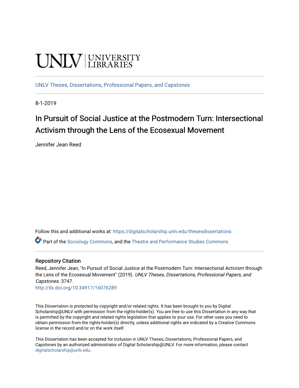 In Pursuit of Social Justice at the Postmodern Turn: Intersectional Activism Through the Lens of the Ecosexual Movement