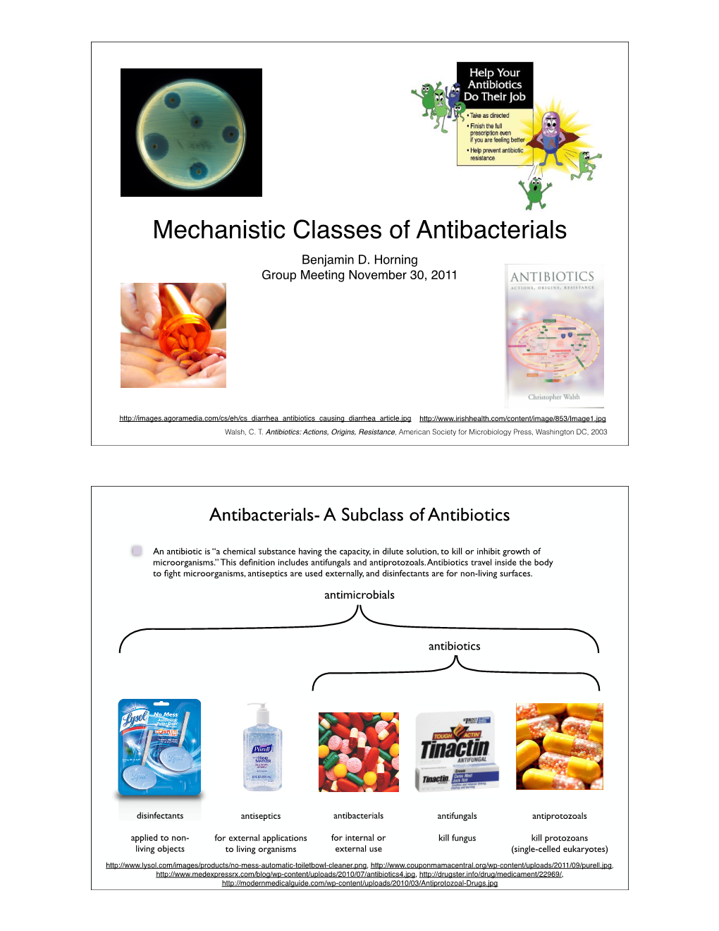 Mechanistic Classes of Antibacterials No Transitions