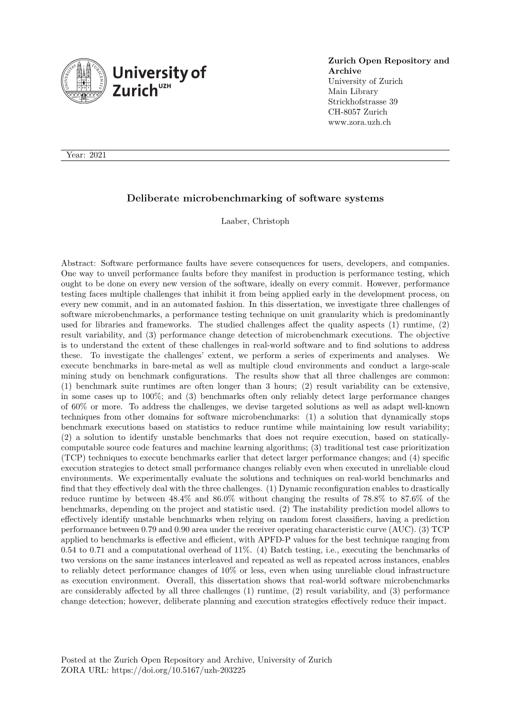 Download PDF 'Deliberate Microbenchmarking of Software