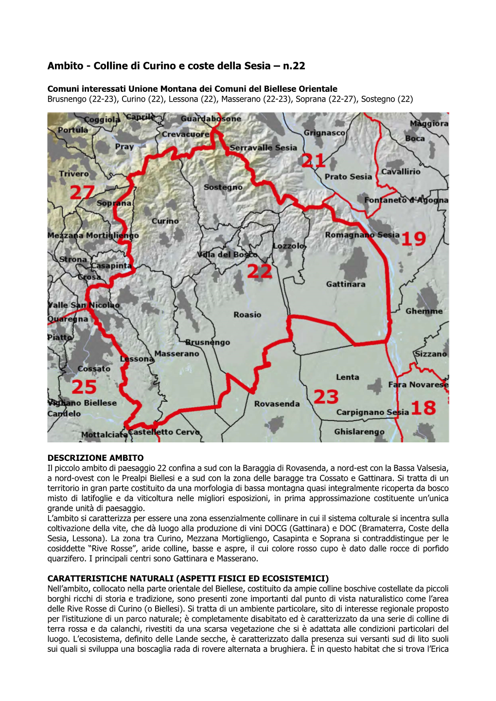 Ambito - Colline Di Curino E Coste Della Sesia – N.22