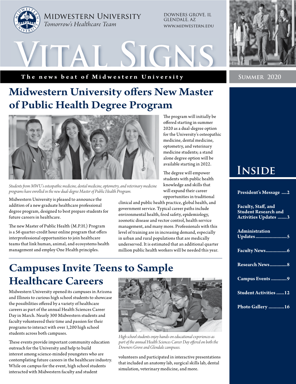 Midwestern University Offers New Master of Public Health Degree