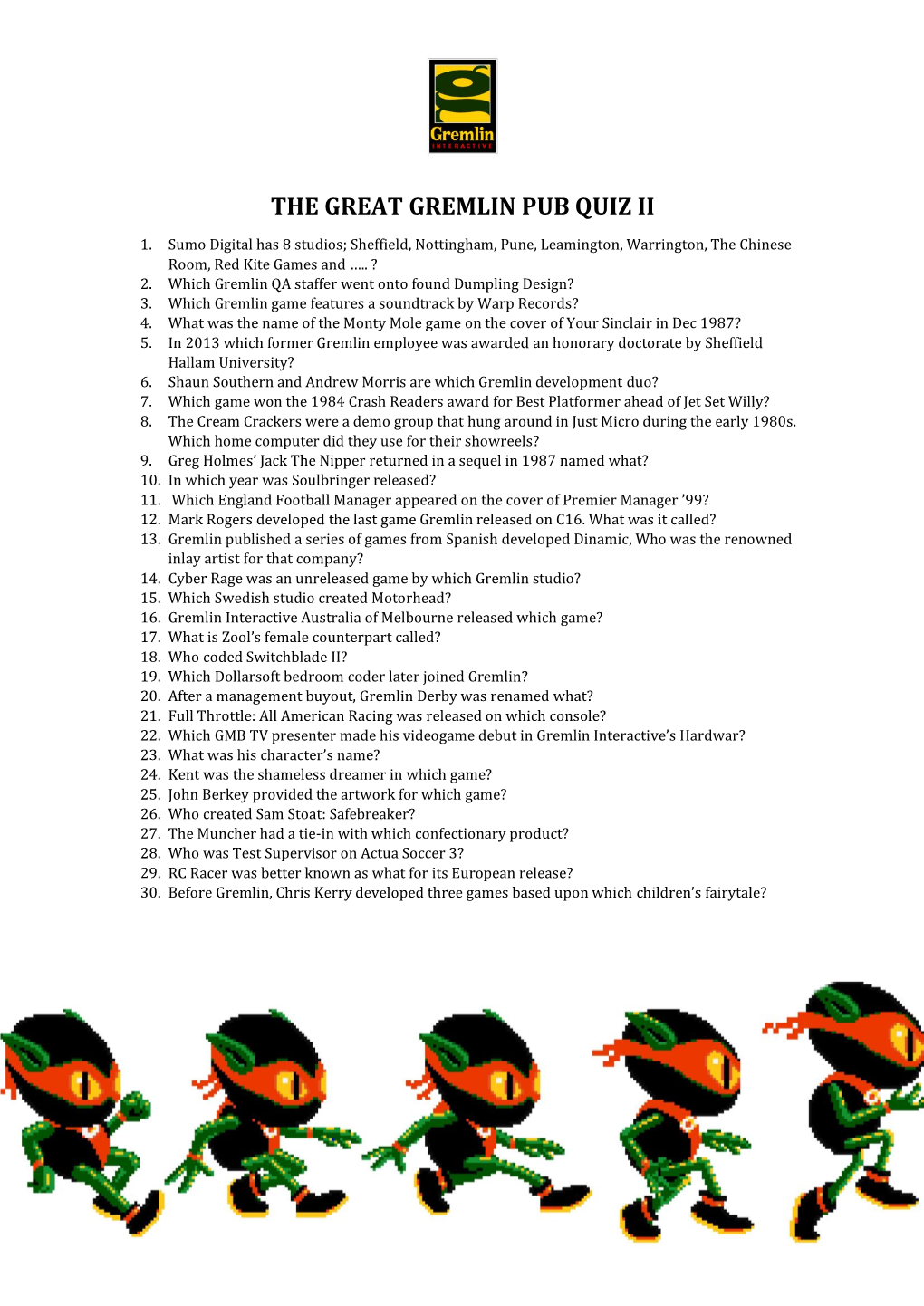 A Gremlin in the Works – Quiz #2