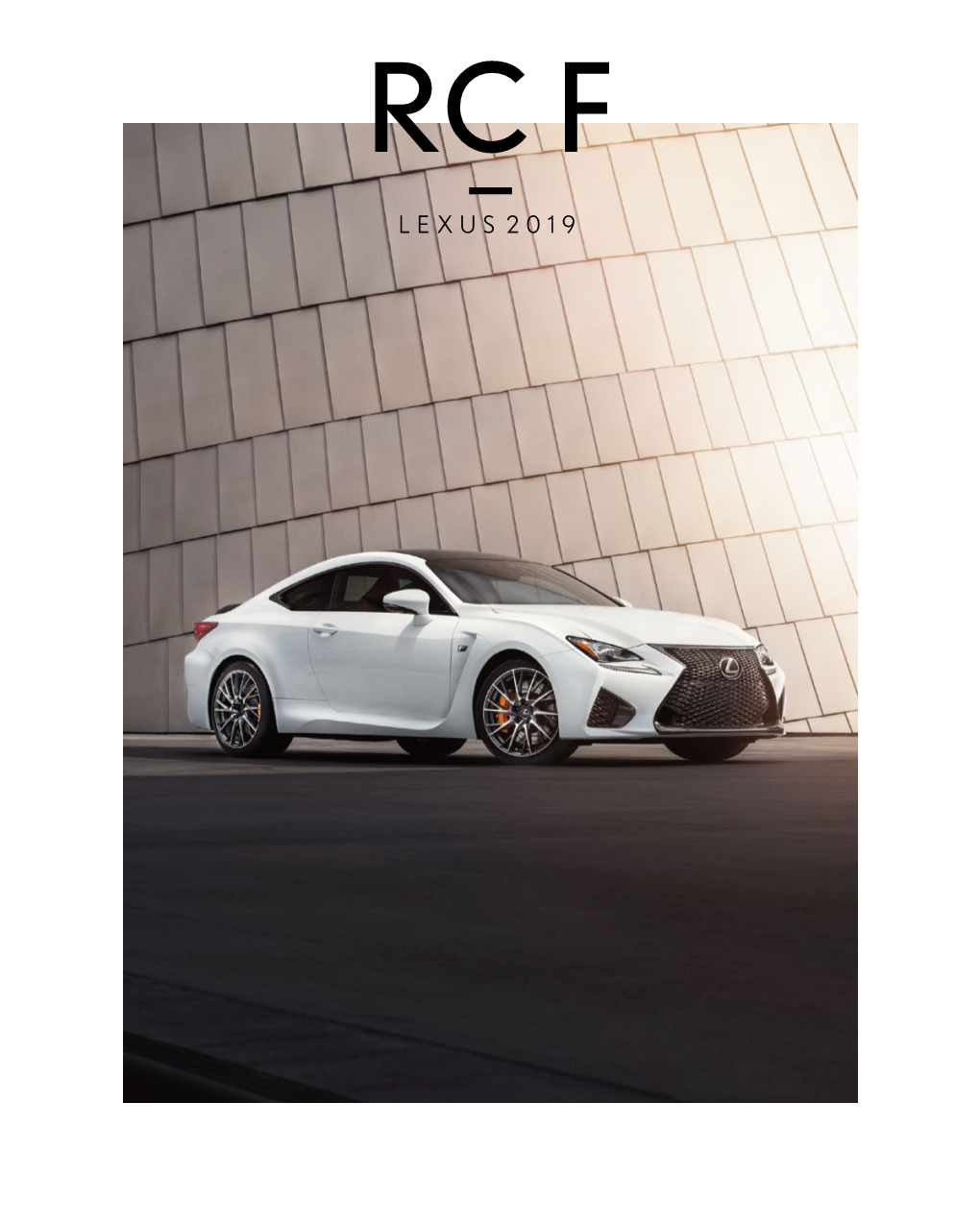 LEXUS 2019 Unwavering Performance Standards