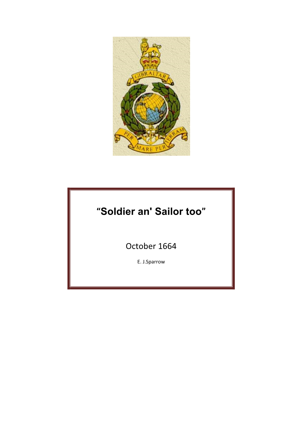 “Soldier An' Sailor Too”