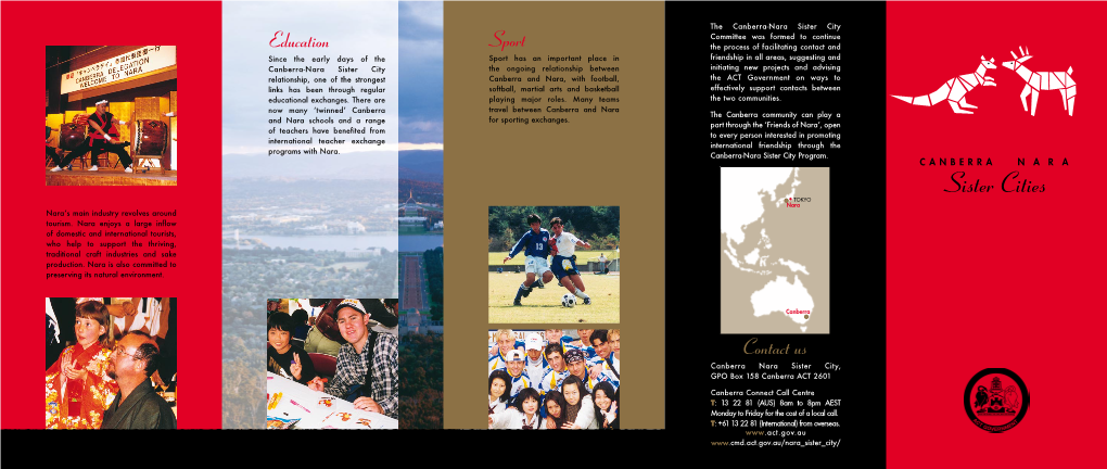 Canberra Nara Sister City Brochure in English