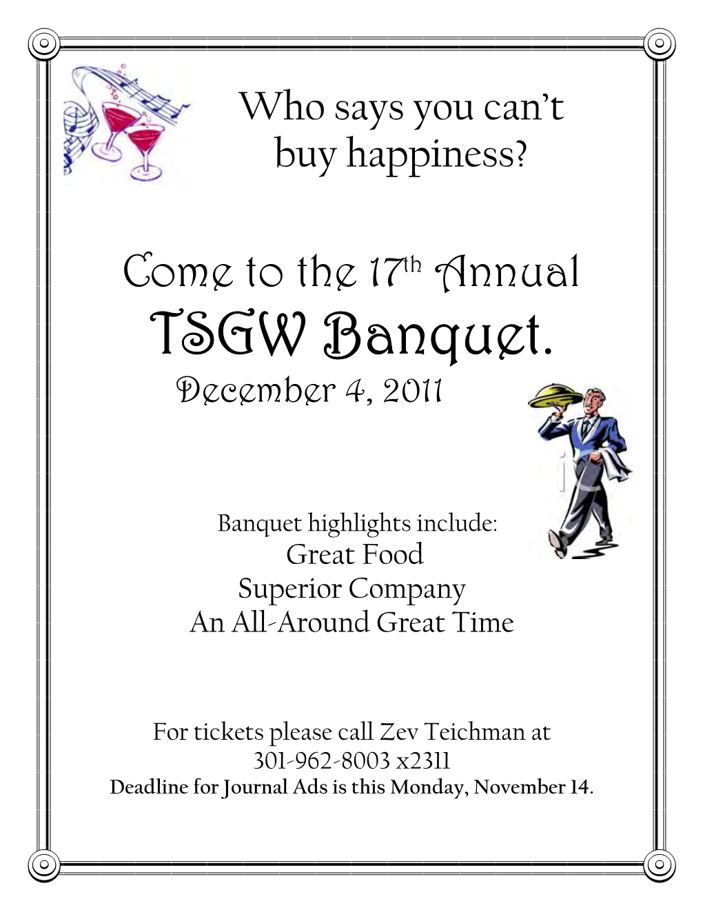 TSGW Banquet. December 4, 2011