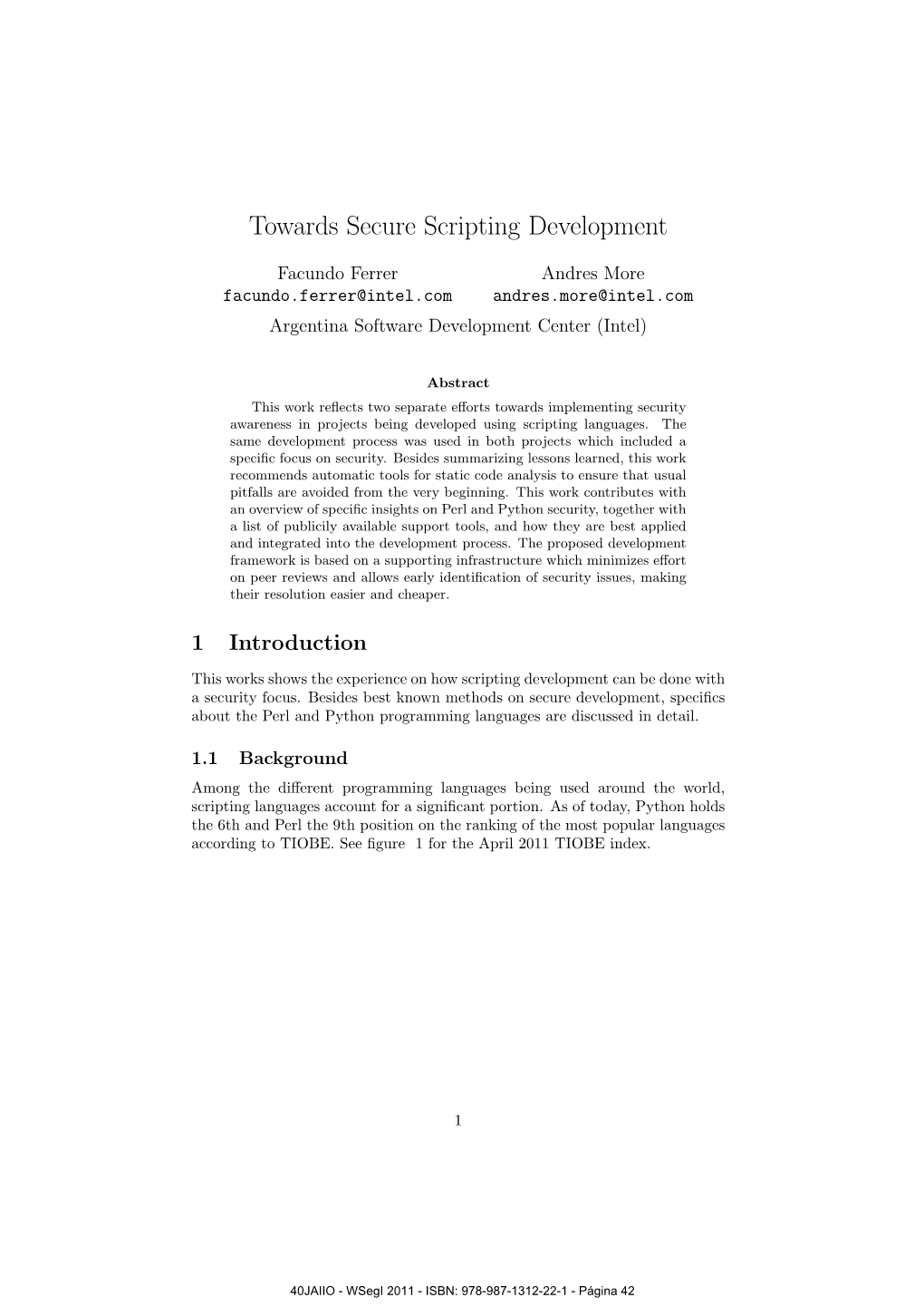 Towards Secure Scripting Development