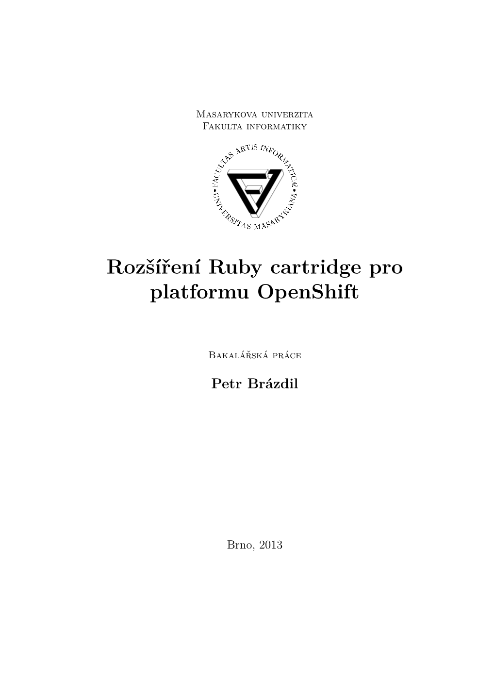 Rozšíření Ruby Cartridge Pro Platformu Openshift